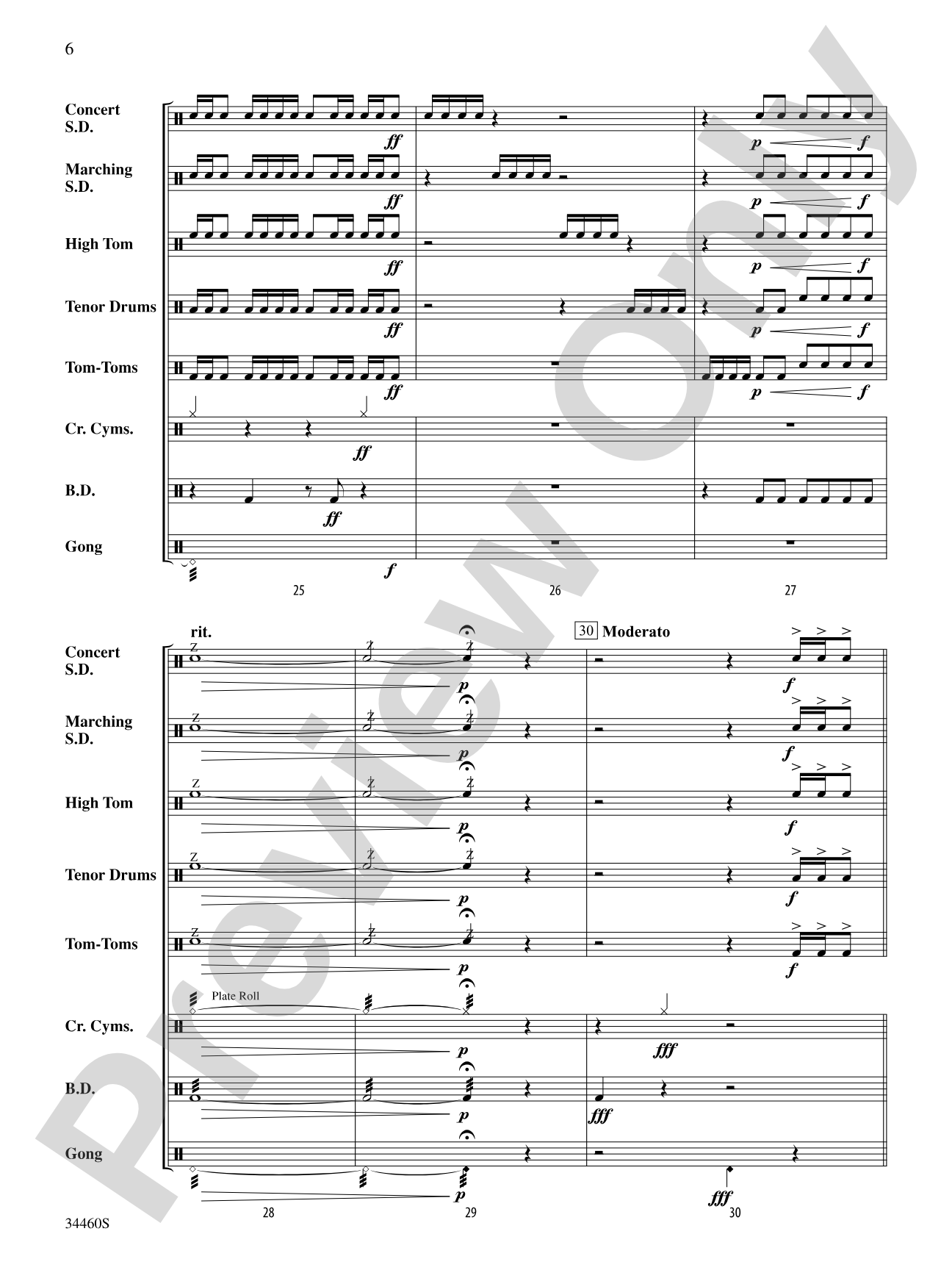 Opening Fast: Percussion Ensemble Conductor Score & Parts