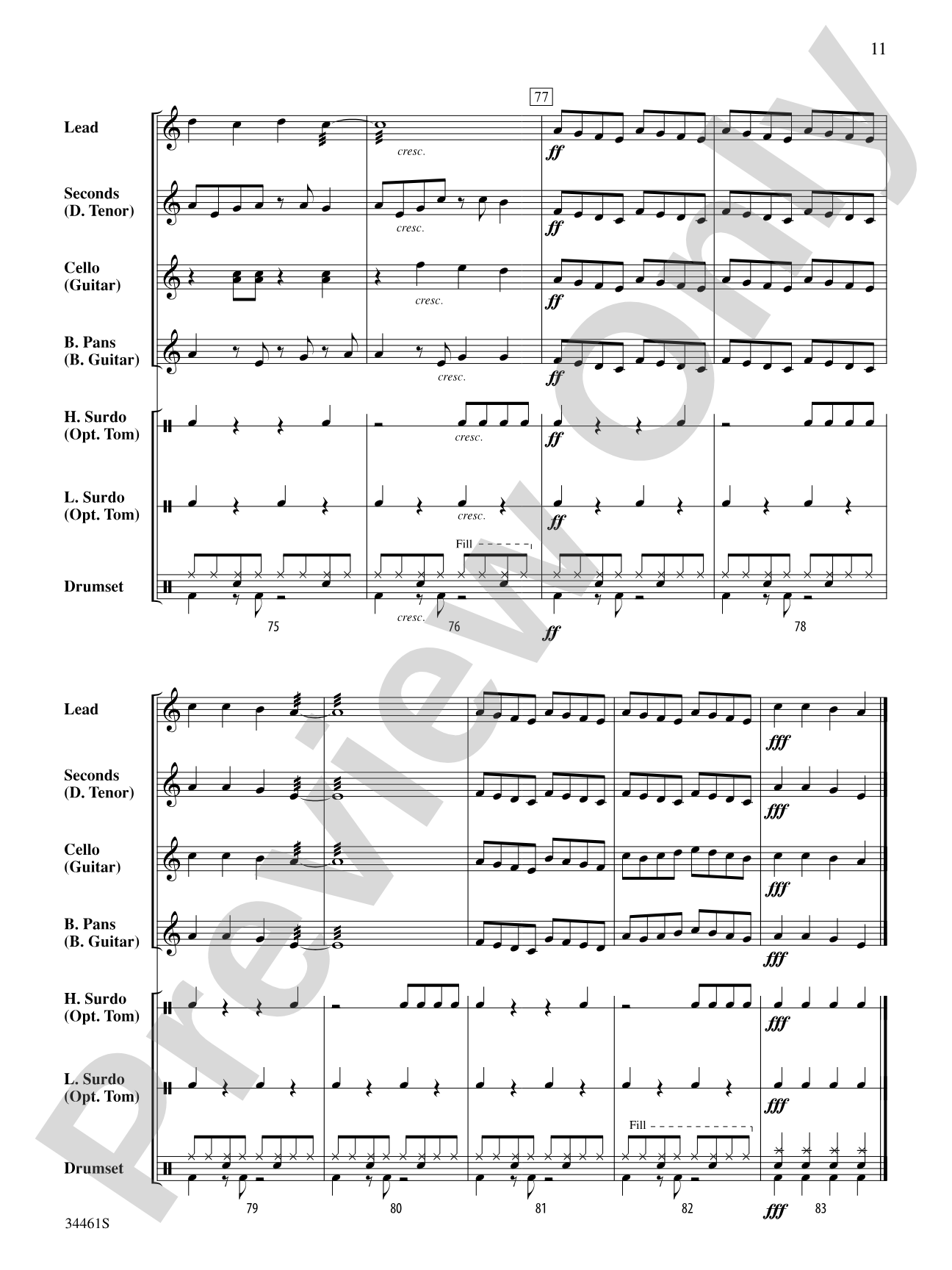 Bahia Street Beat: Steel Drum Conductor Score & Parts