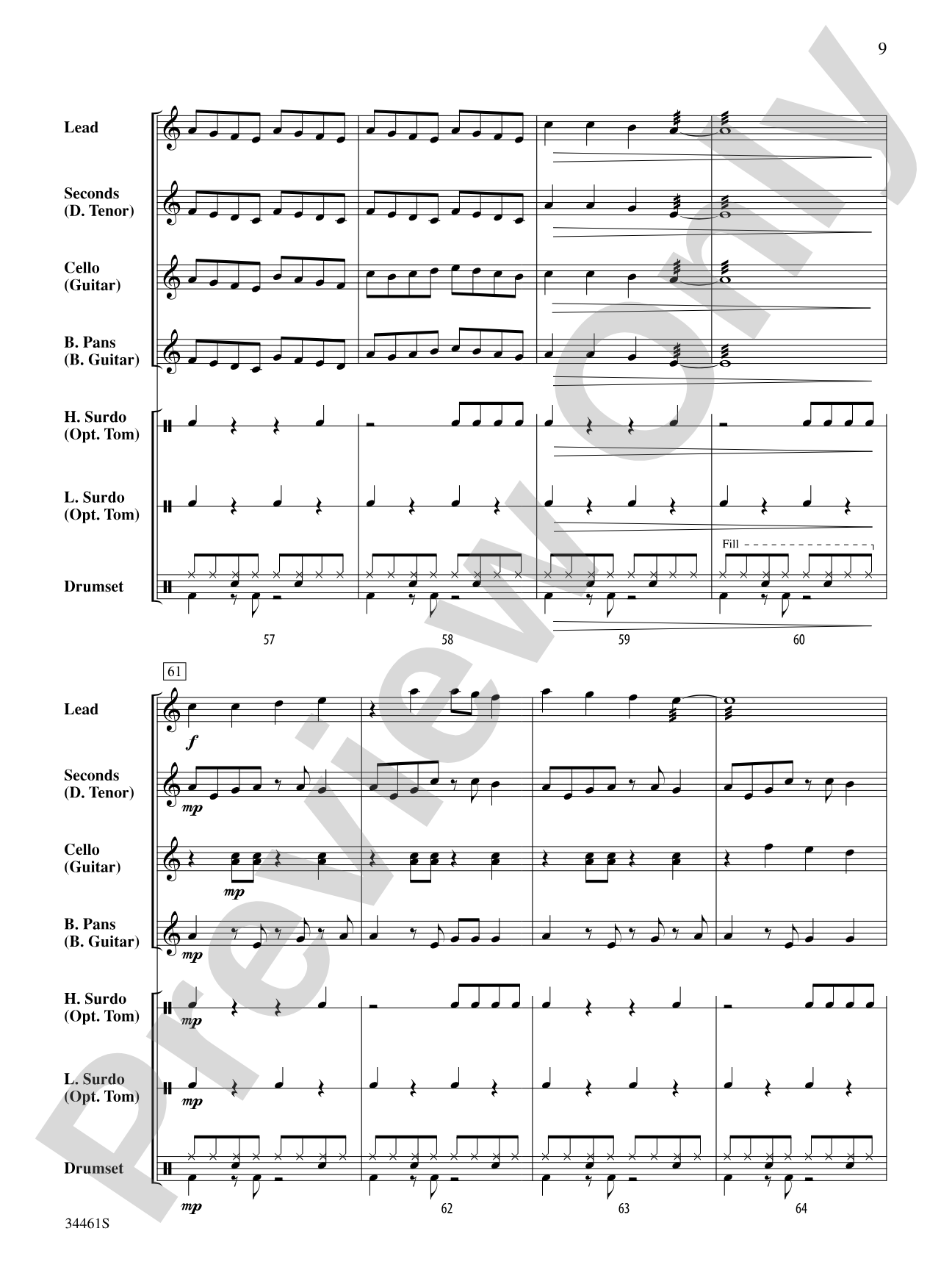 Bahia Street Beat: Steel Drum Conductor Score & Parts