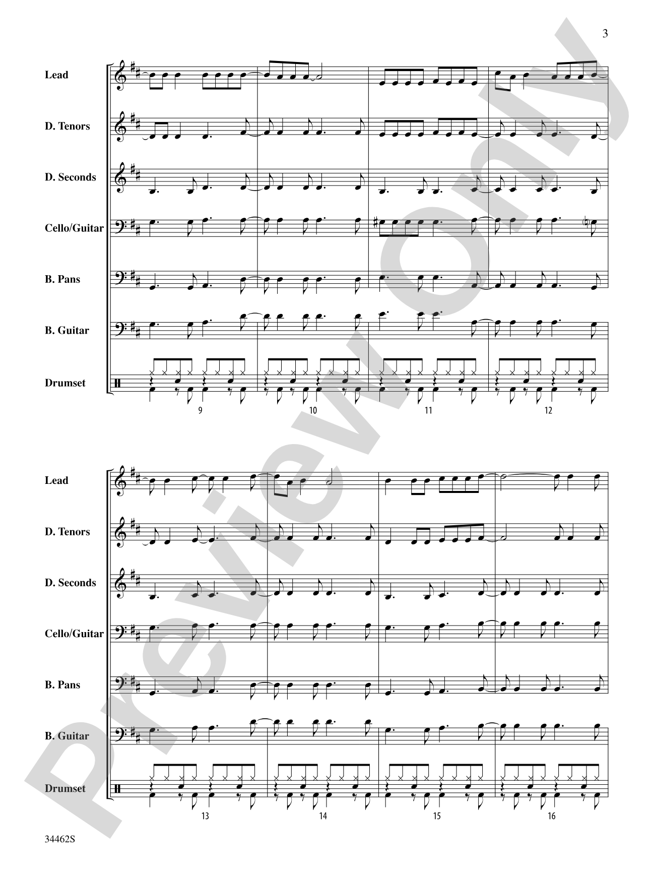 Cheeseburger in Paradise: Steel Drum Conductor Score & Parts