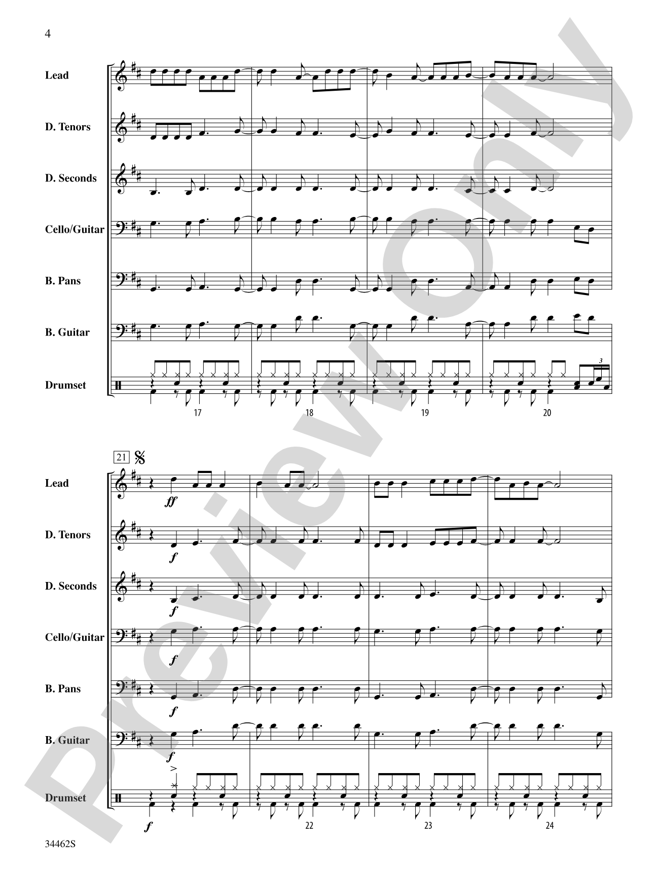 Cheeseburger in Paradise: Steel Drum Conductor Score & Parts