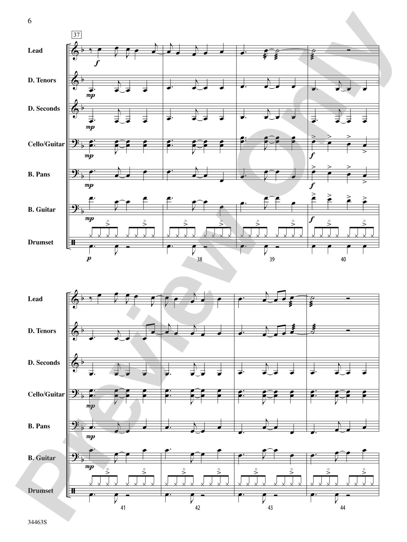 Jamaica Farewell: Steel Drum Conductor Score & Parts