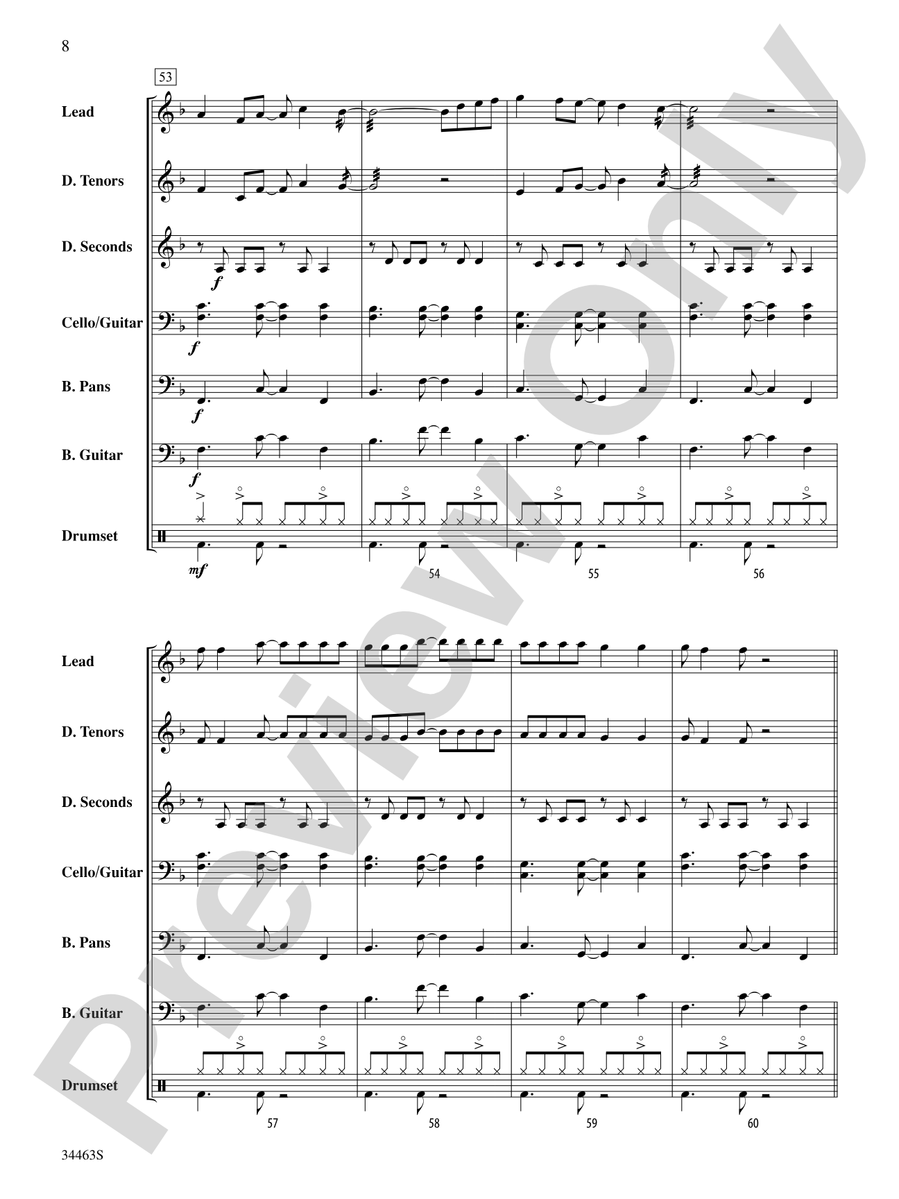 Jamaica Farewell: Steel Drum Conductor Score & Parts