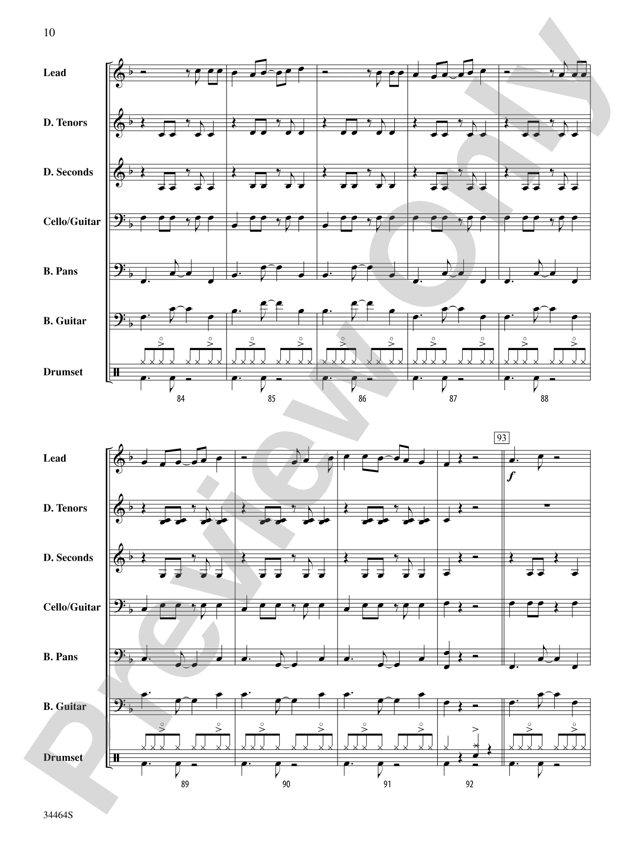 Limbo & Marianne: Steel Drum Conductor Score & Parts