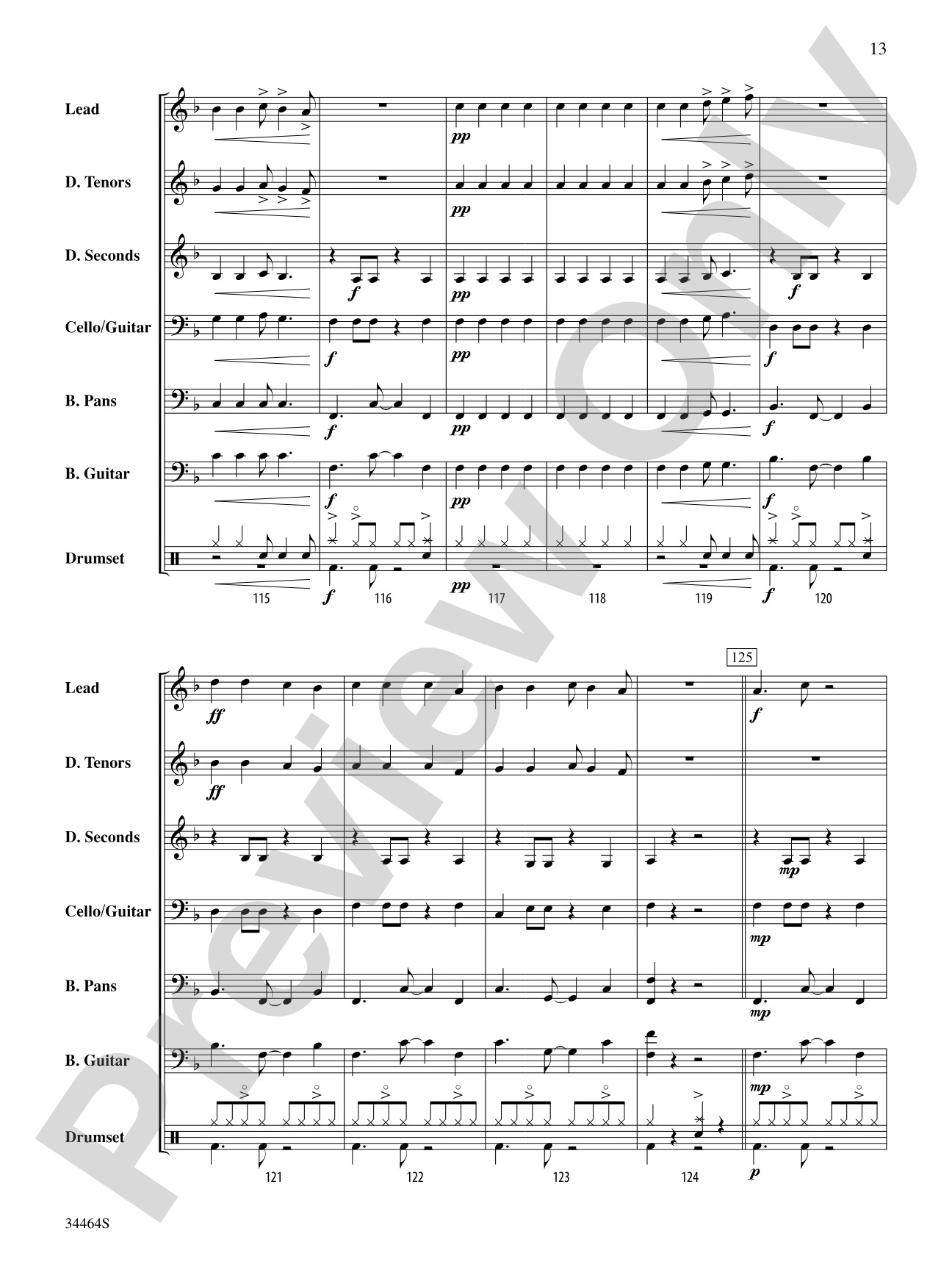 Limbo & Marianne: Steel Drum Conductor Score & Parts