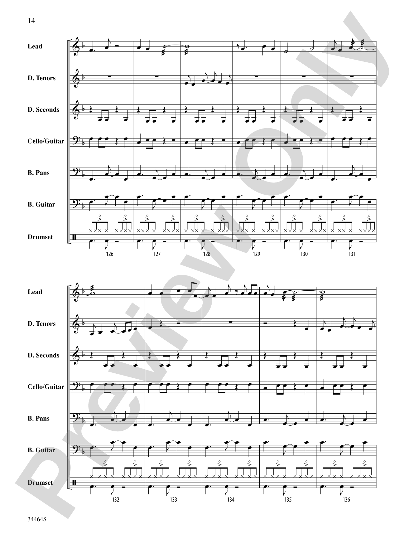 Limbo & Marianne: Steel Drum Conductor Score & Parts