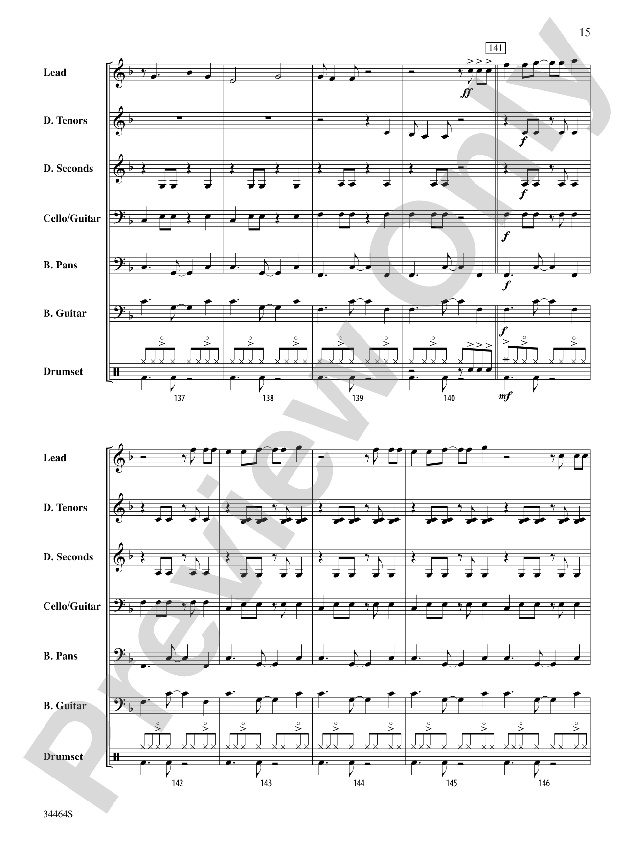 Limbo & Marianne: Steel Drum Conductor Score & Parts
