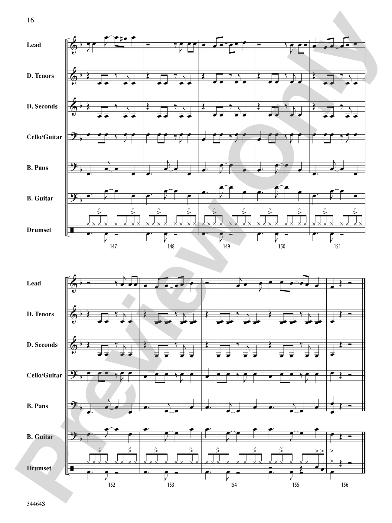 Limbo & Marianne: Steel Drum Conductor Score & Parts