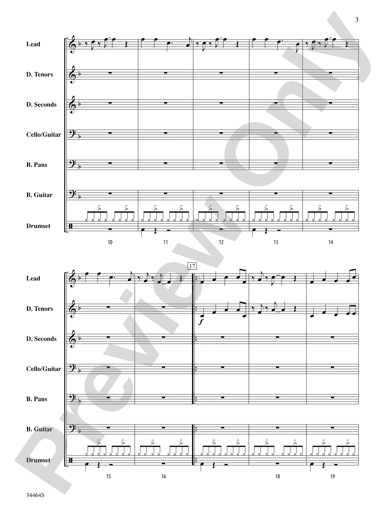 Limbo & Marianne: Steel Drum Conductor Score & Parts