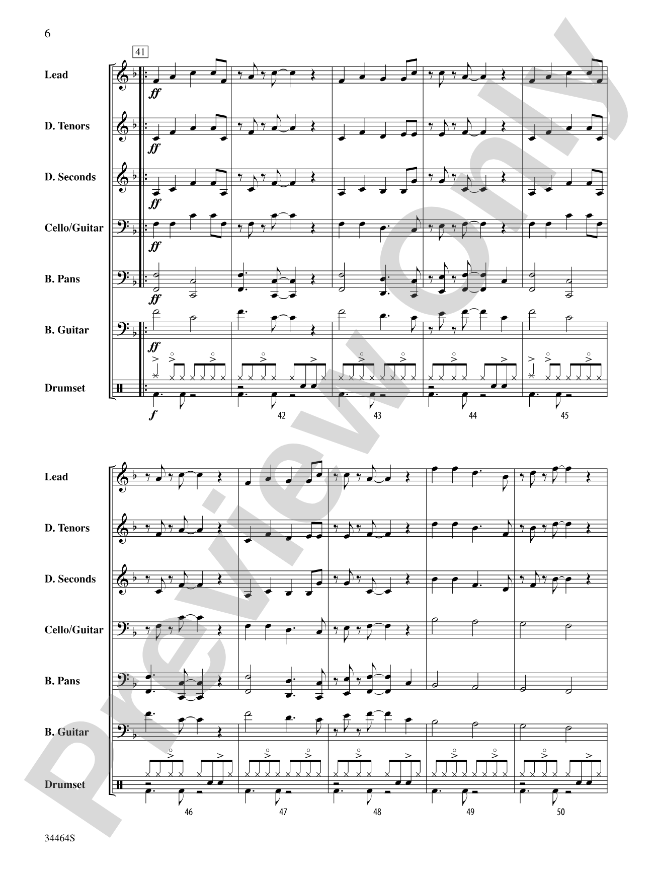 Limbo & Marianne: Steel Drum Conductor Score & Parts