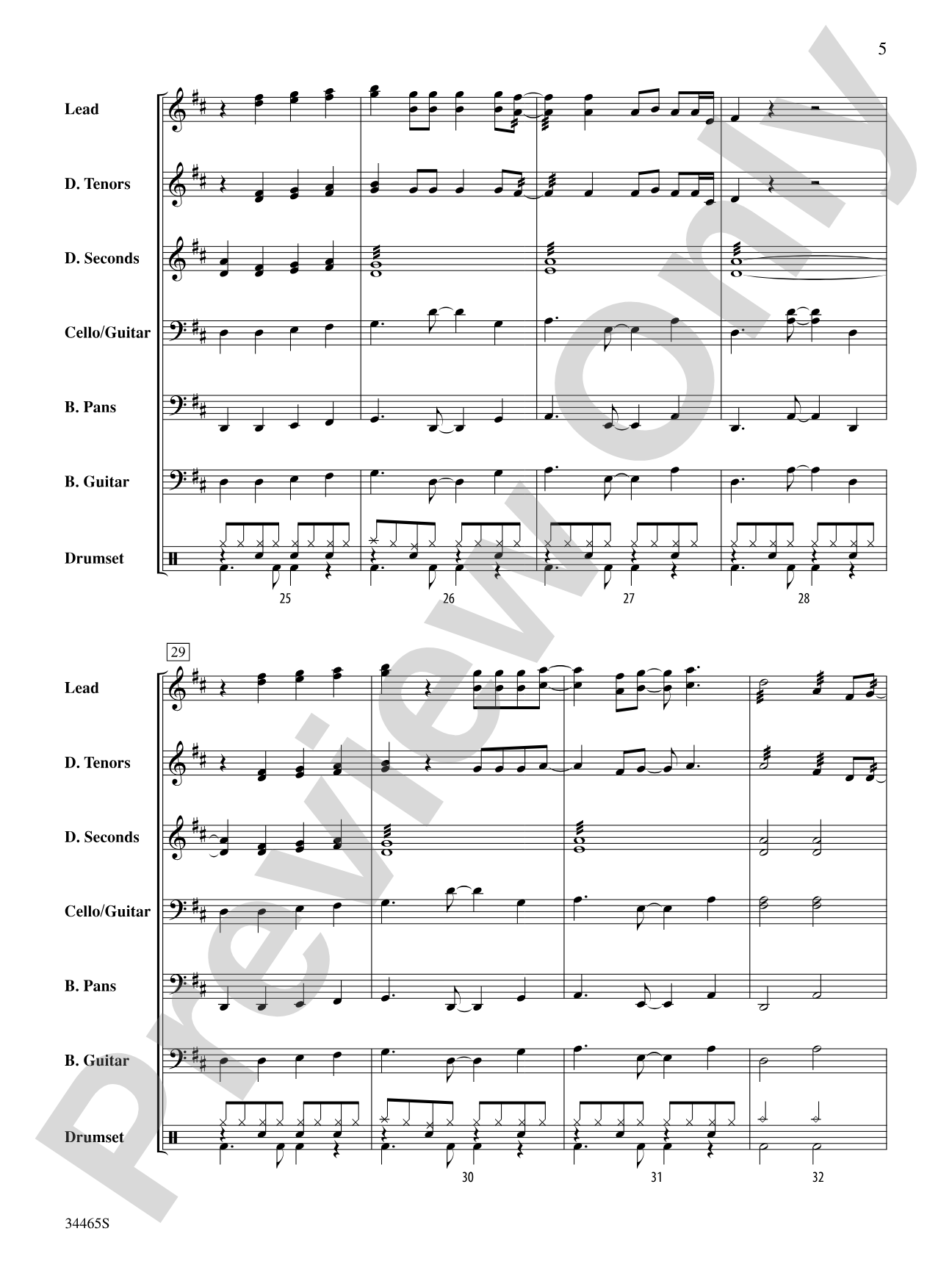 Margaritaville: Steel Drum Conductor Score & Parts