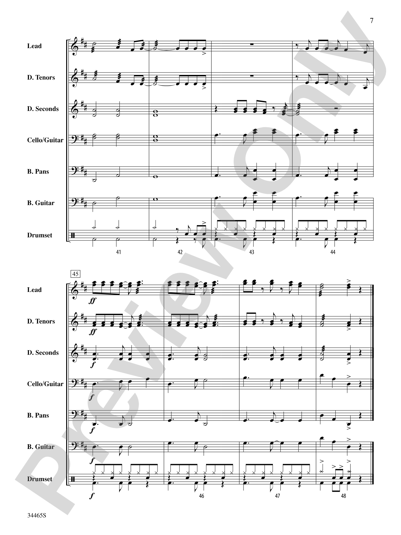 Margaritaville: Steel Drum Conductor Score & Parts