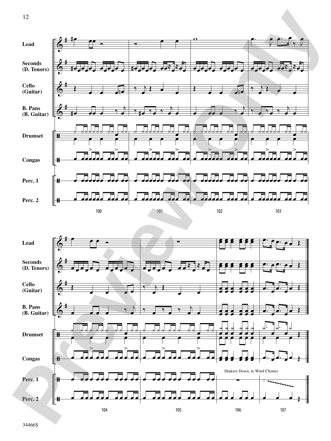 Pepita's Dance: Steel Drum Conductor Score & Parts