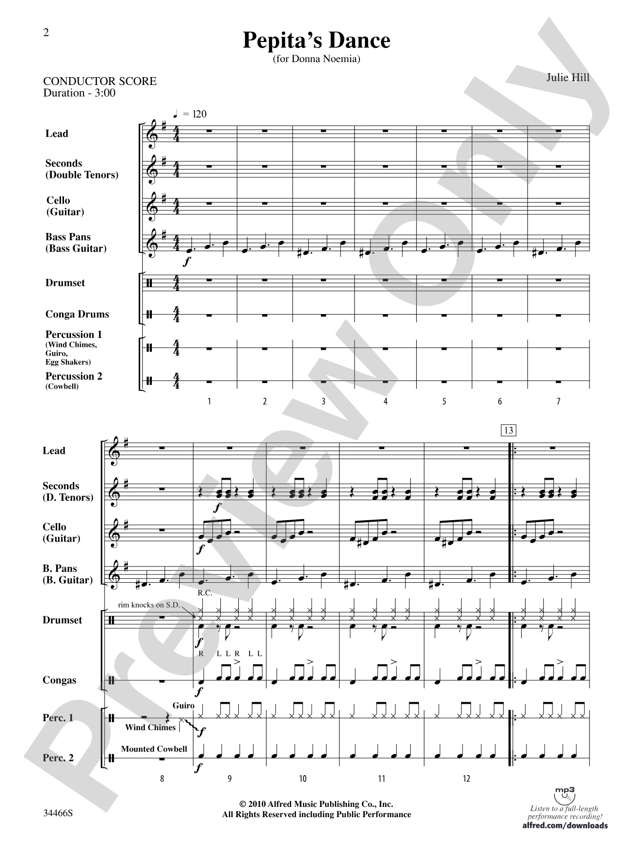 Pepita's Dance: Steel Drum Conductor Score & Parts