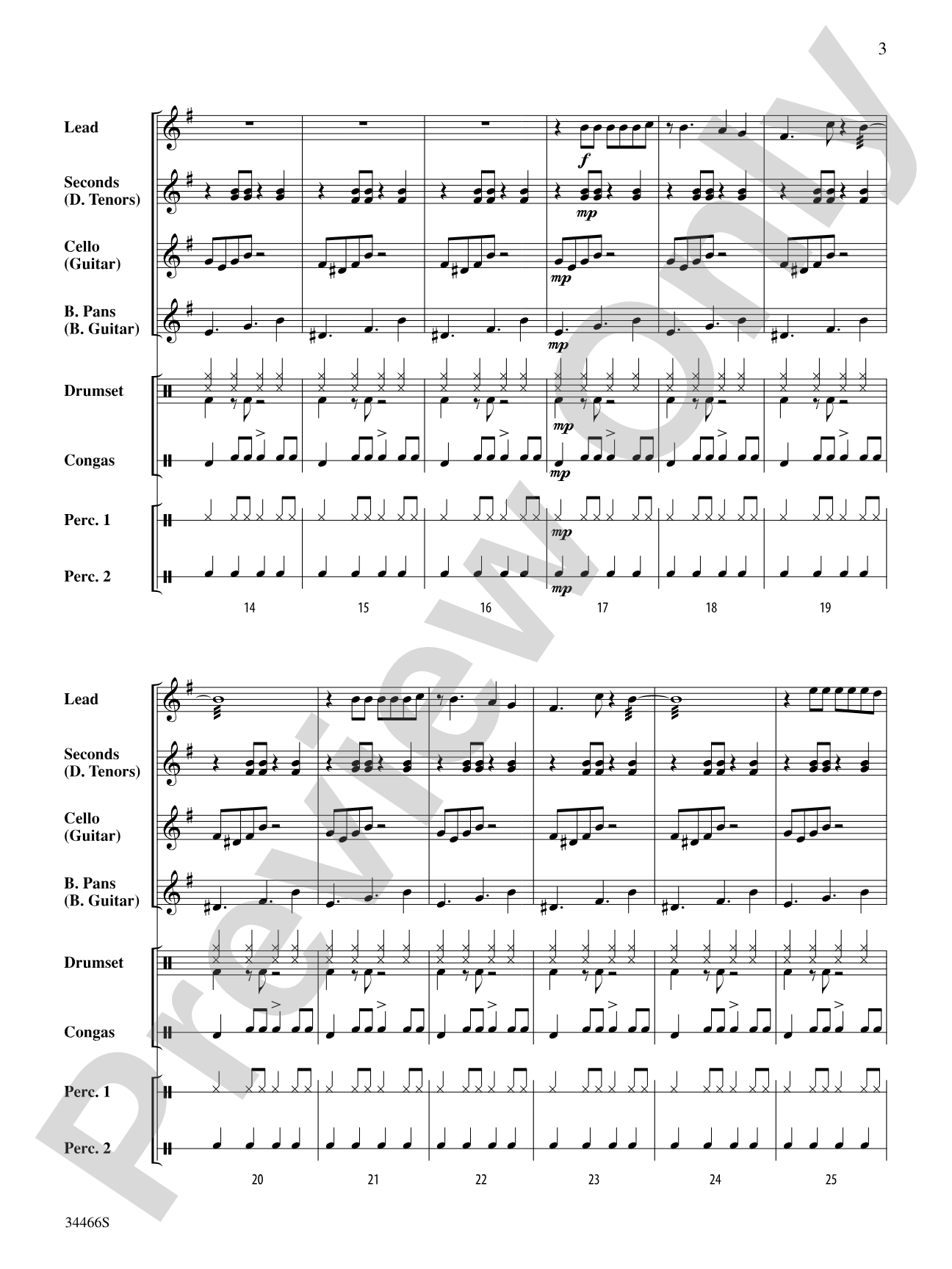 Pepita's Dance: Steel Drum Conductor Score & Parts