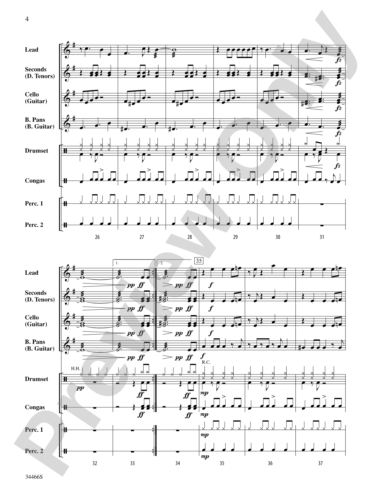 Pepita's Dance: Steel Drum Conductor Score & Parts