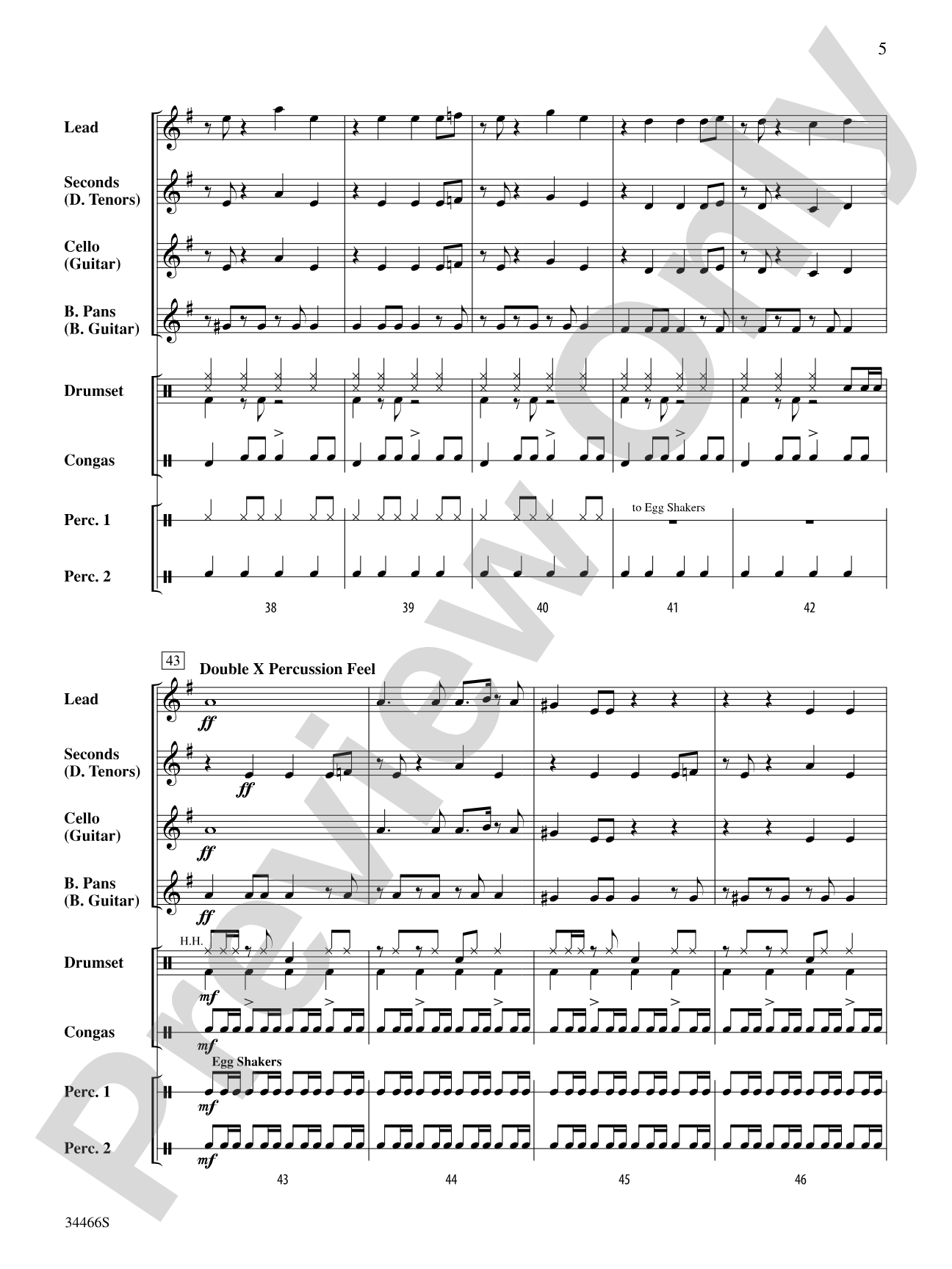 Pepita's Dance: Steel Drum Conductor Score & Parts