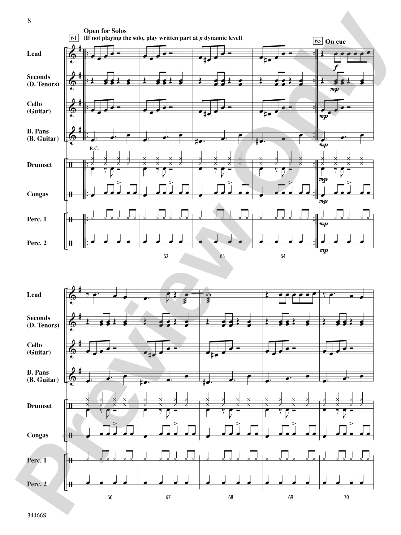 Pepita's Dance: Steel Drum Conductor Score & Parts