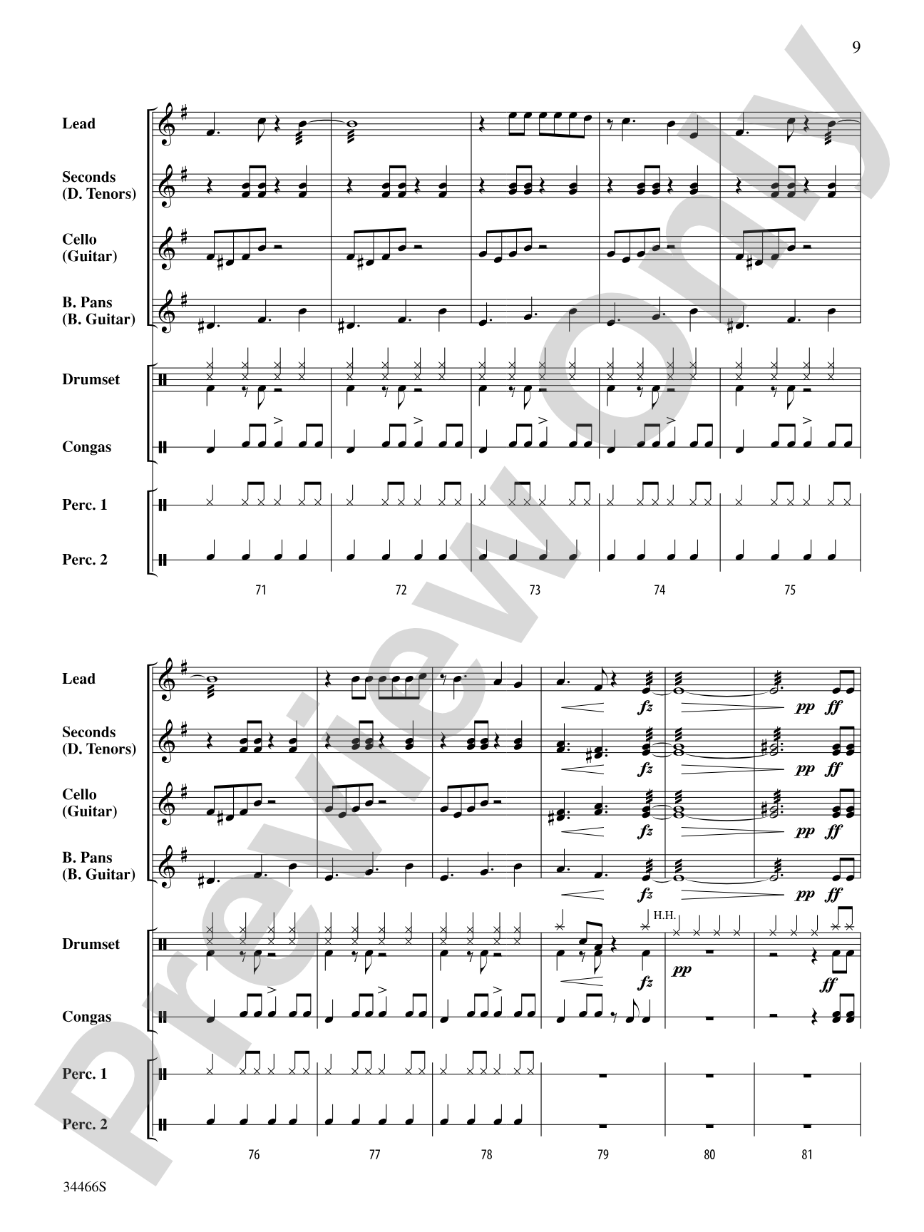 Pepita's Dance: Steel Drum Conductor Score & Parts
