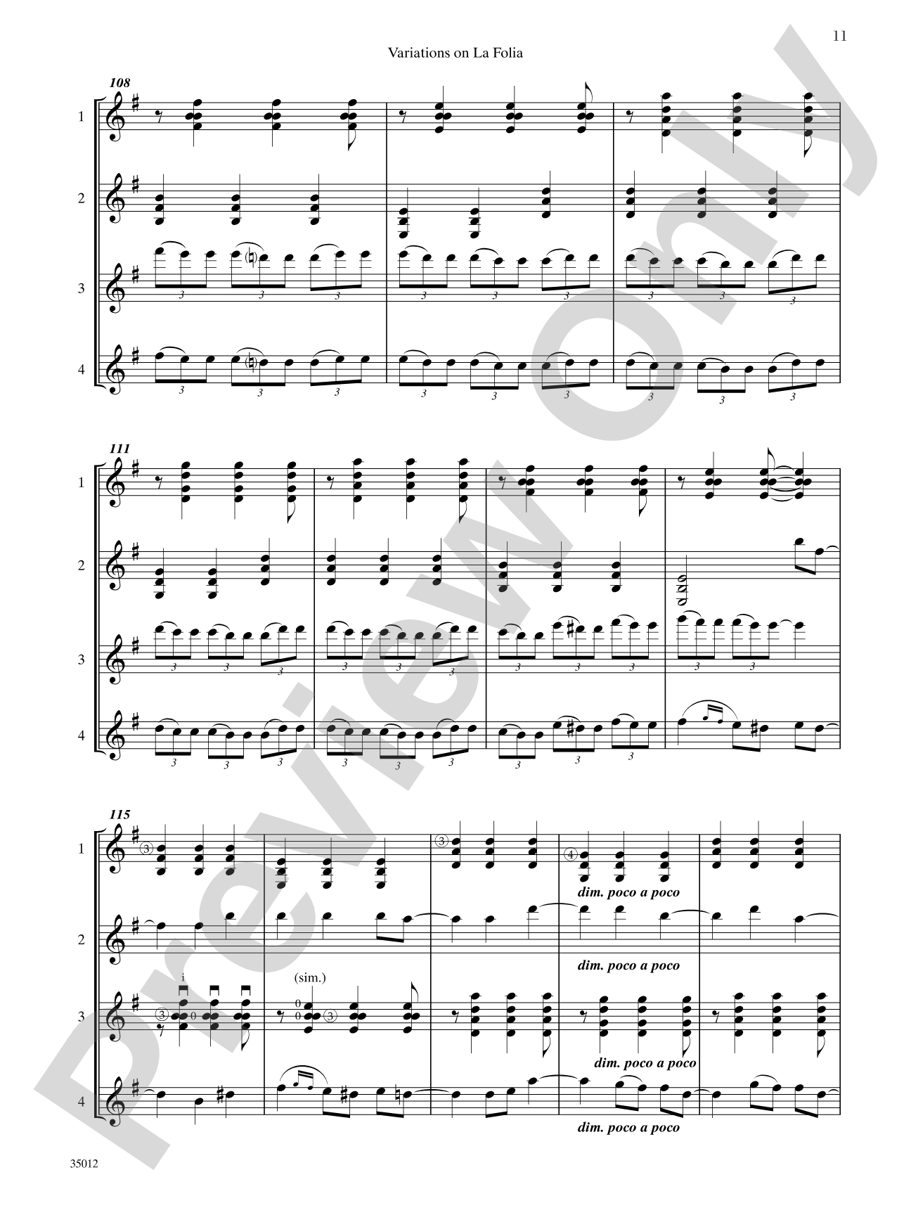 Quartets for Guitar: Three Intermediate Works: Guitar Book