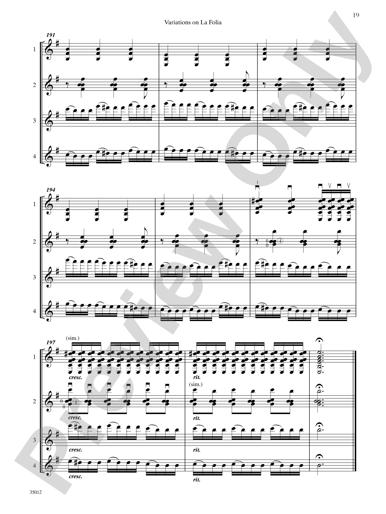 Quartets for Guitar: Three Intermediate Works: Guitar Book