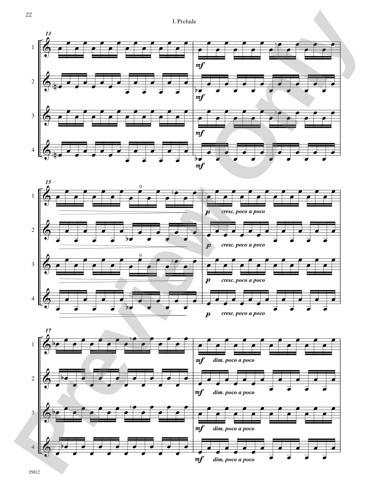 Quartets for Guitar: Three Intermediate Works: Guitar Book