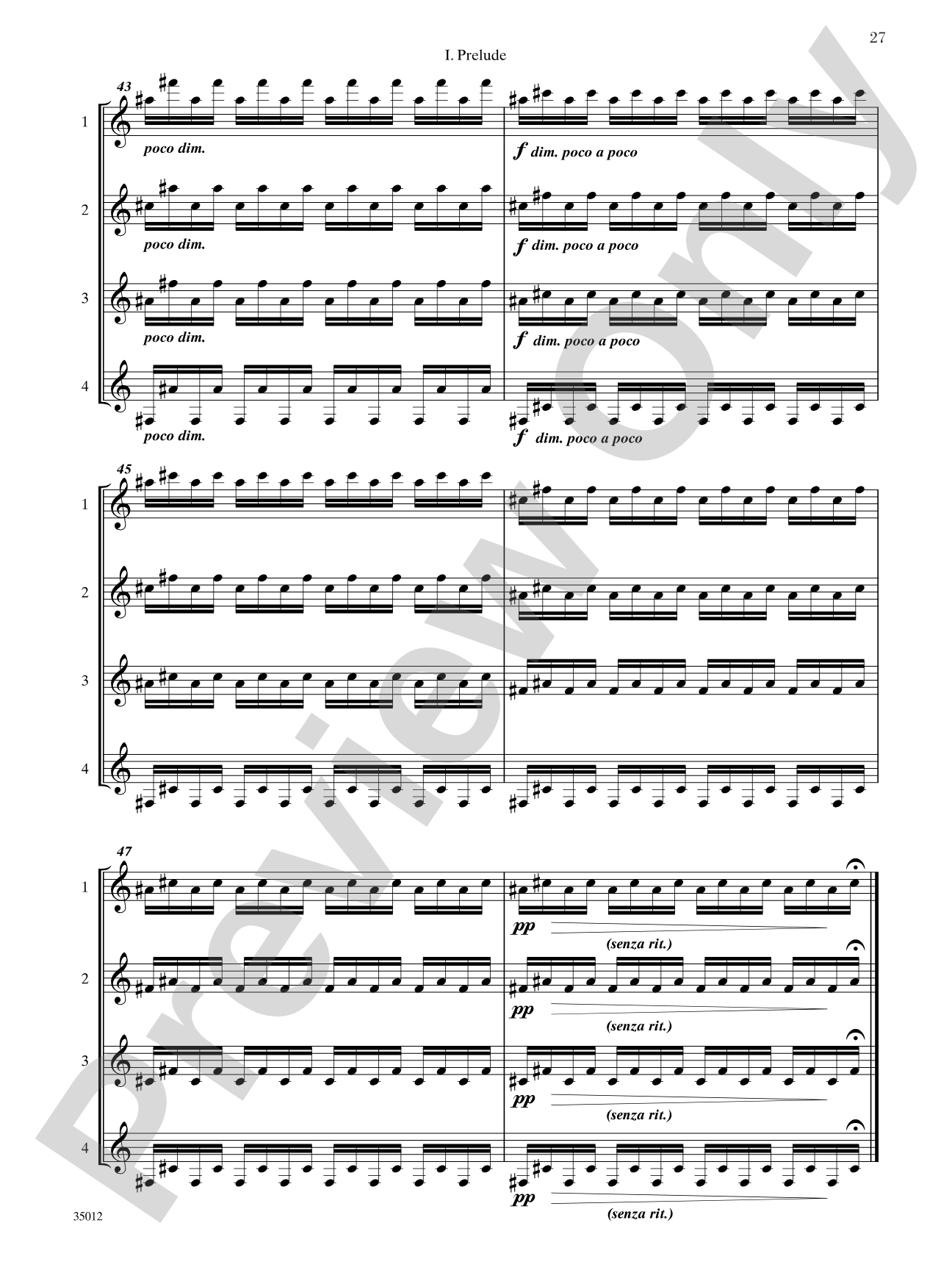 Quartets for Guitar: Three Intermediate Works: Guitar Book