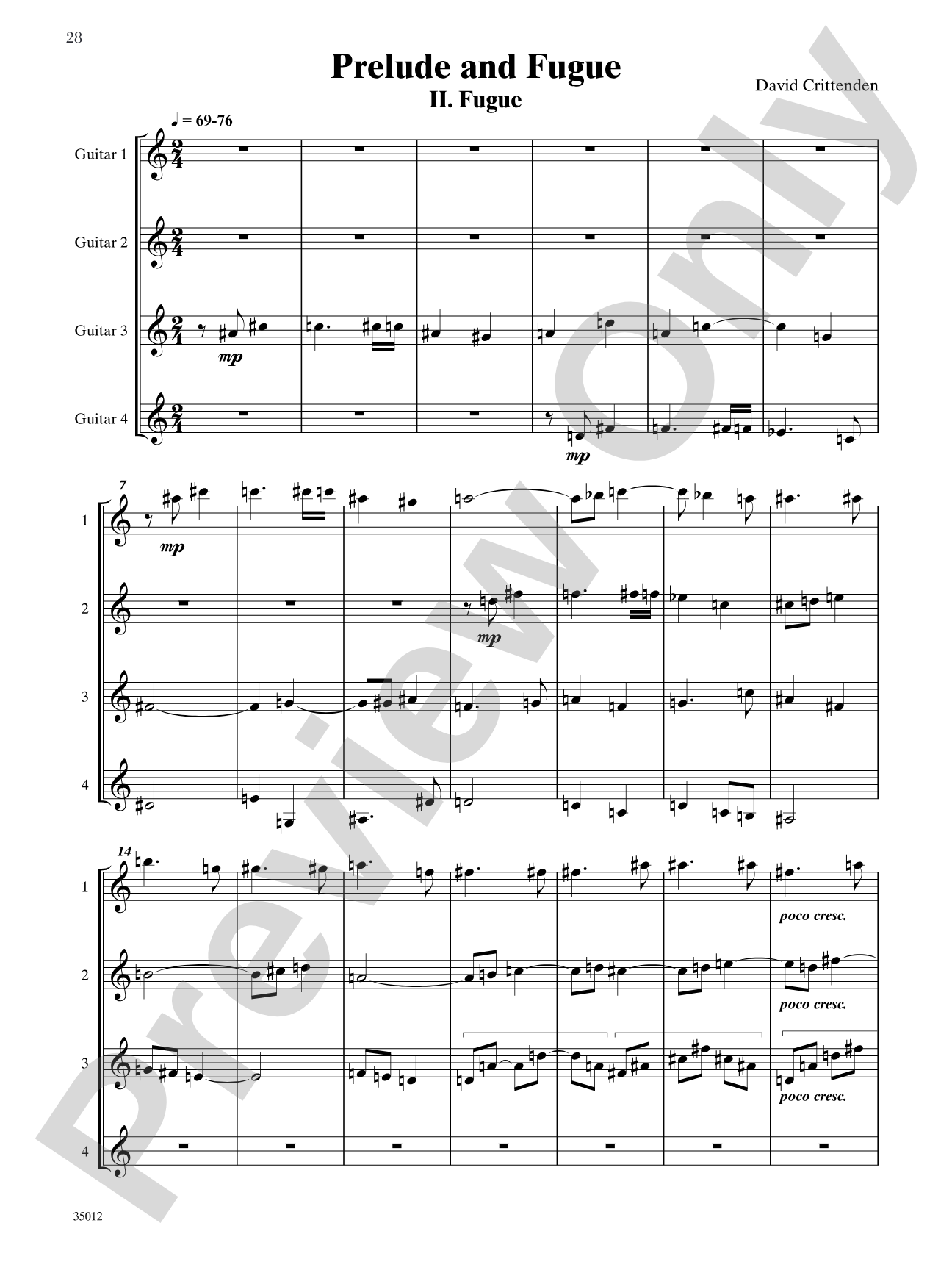 Quartets for Guitar: Three Intermediate Works: Guitar Book