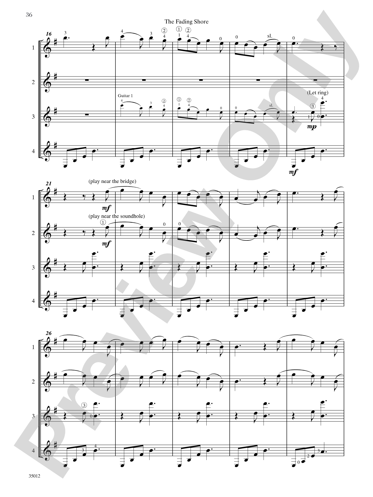 Quartets for Guitar: Three Intermediate Works: Guitar Book
