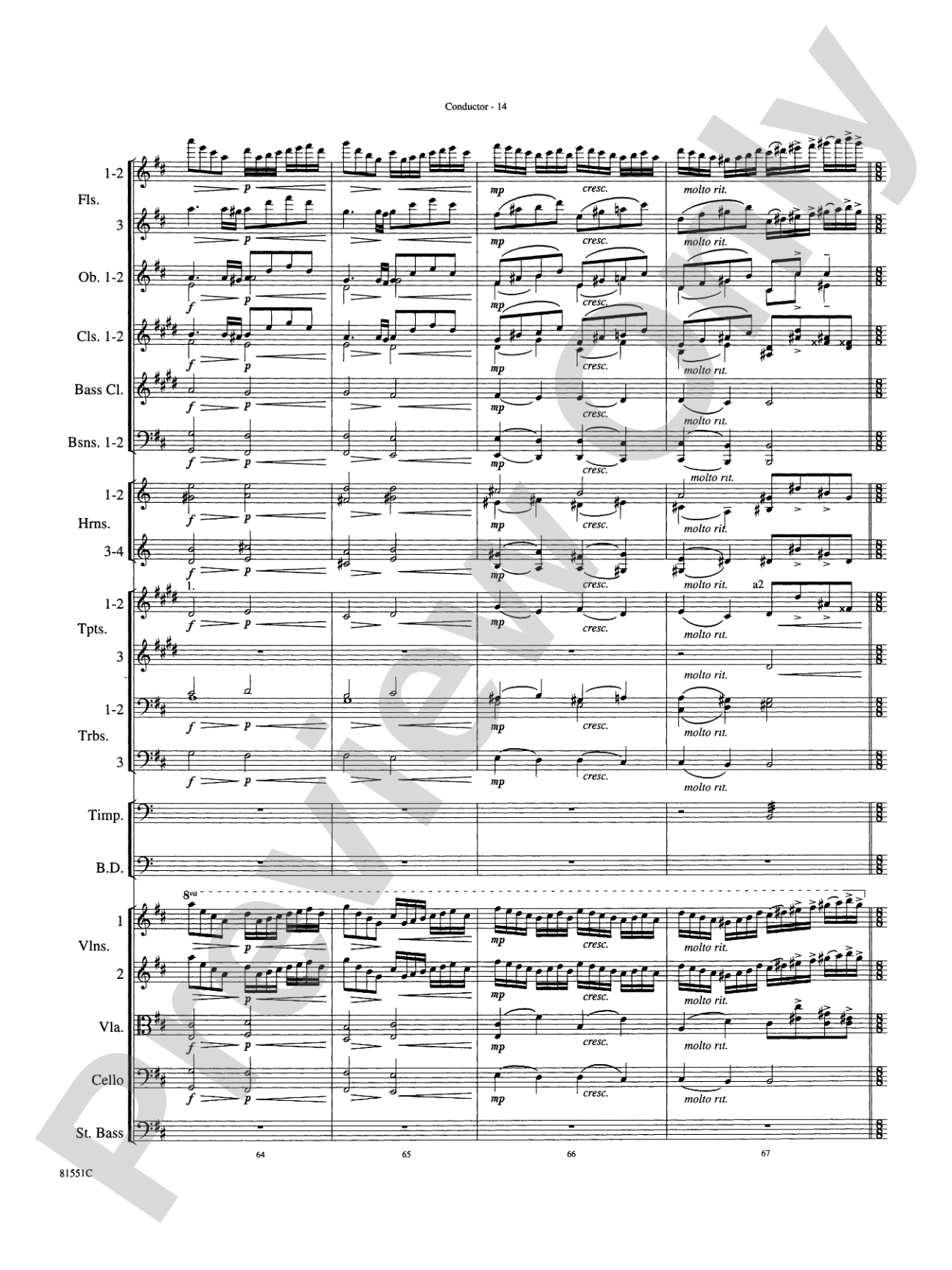 Toccata: Full Orchestra Conductor Score & Parts