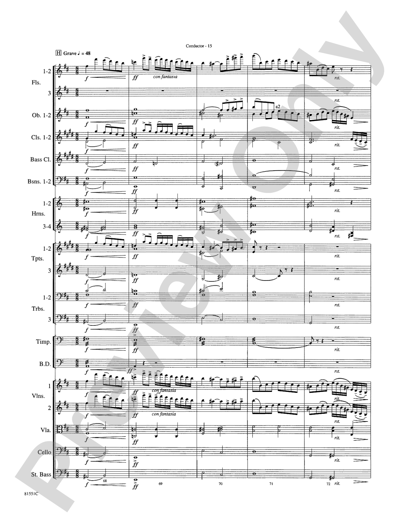 Toccata: Full Orchestra Conductor Score & Parts