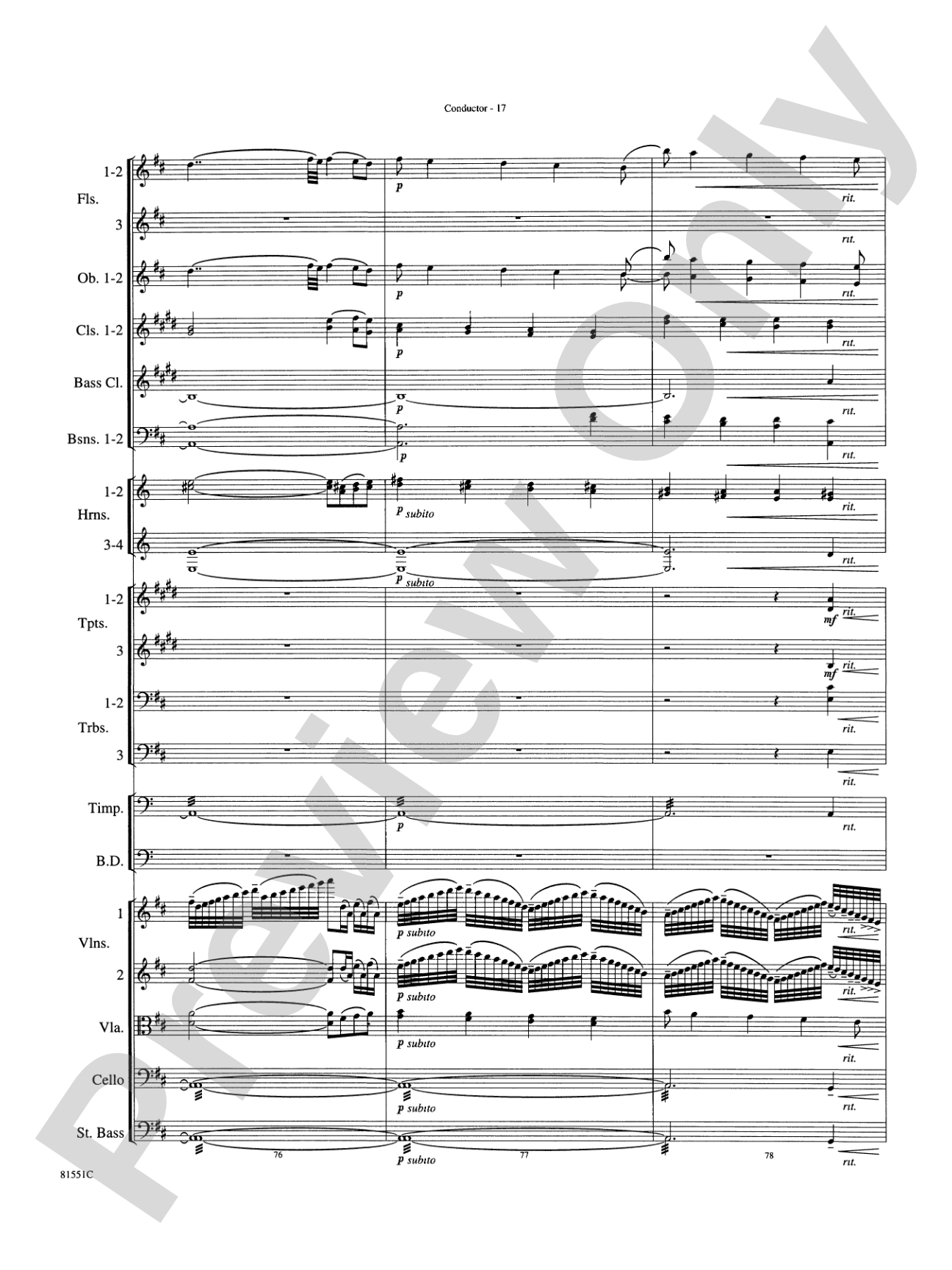Toccata: Full Orchestra Conductor Score & Parts