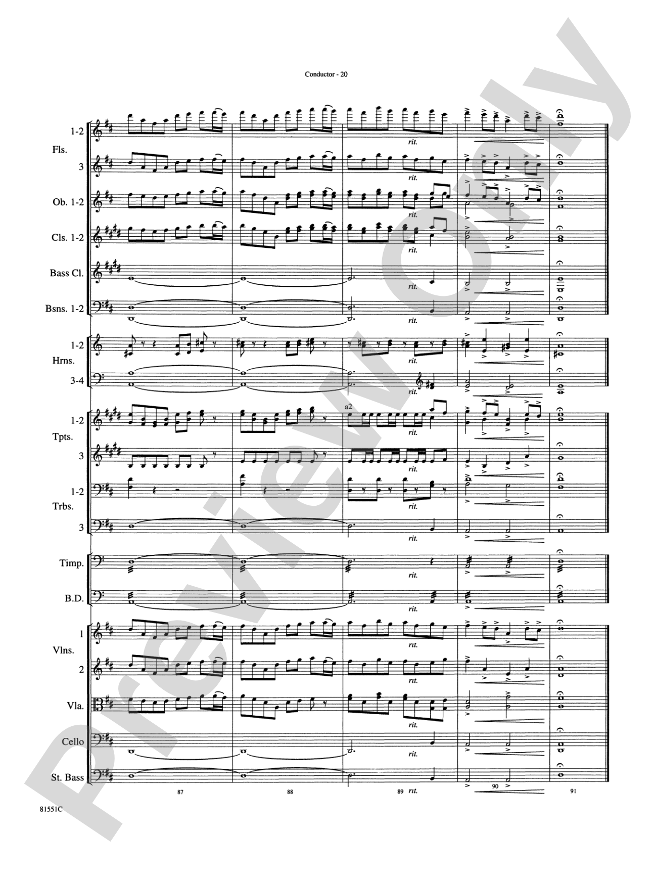 Toccata: Full Orchestra Conductor Score & Parts