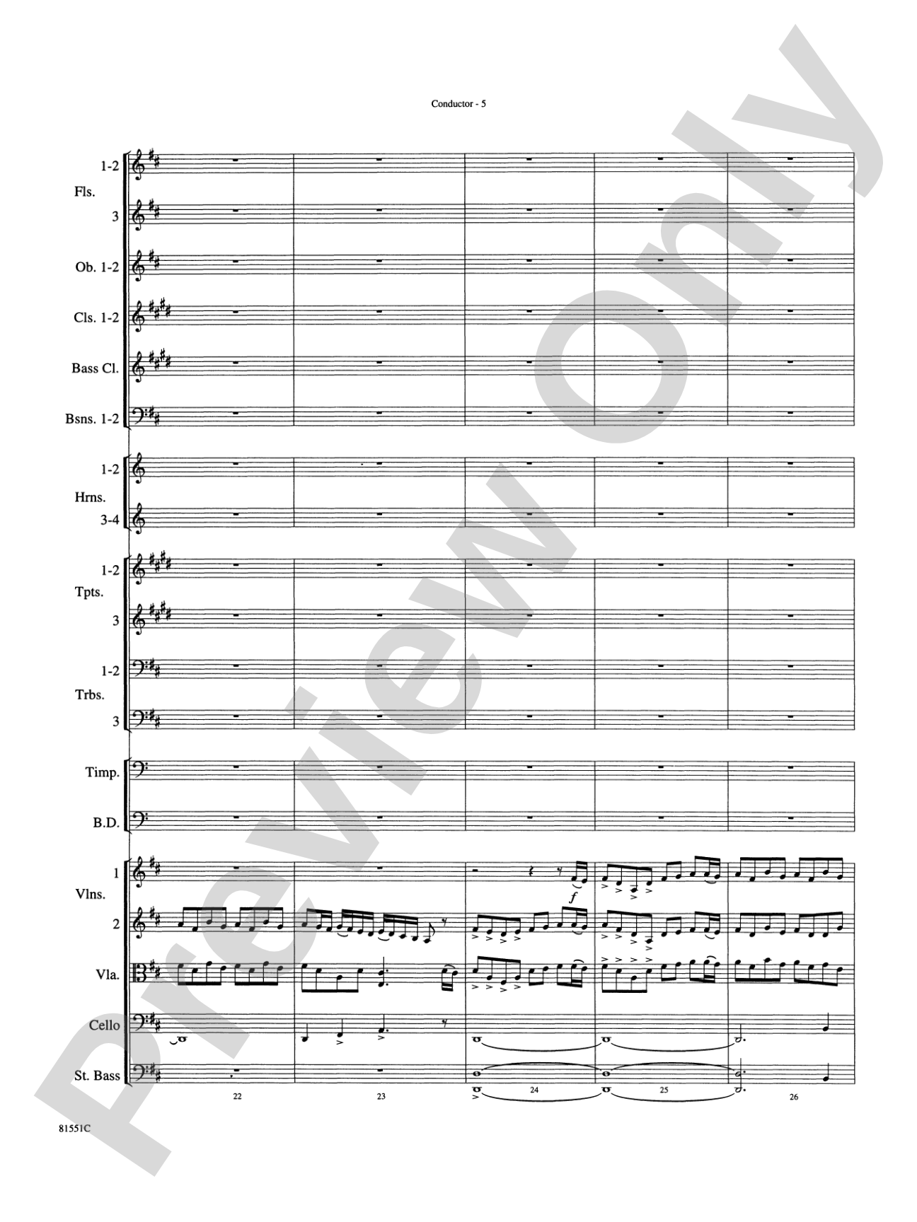 Toccata: Full Orchestra Conductor Score & Parts