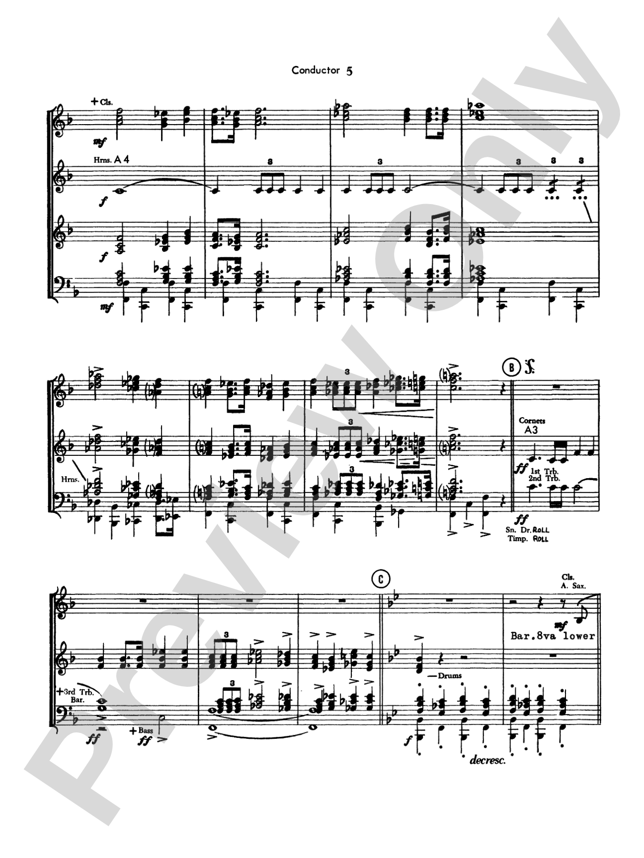 Fanfare, Processional and Recessional: Concert Band Conductor Score & Parts