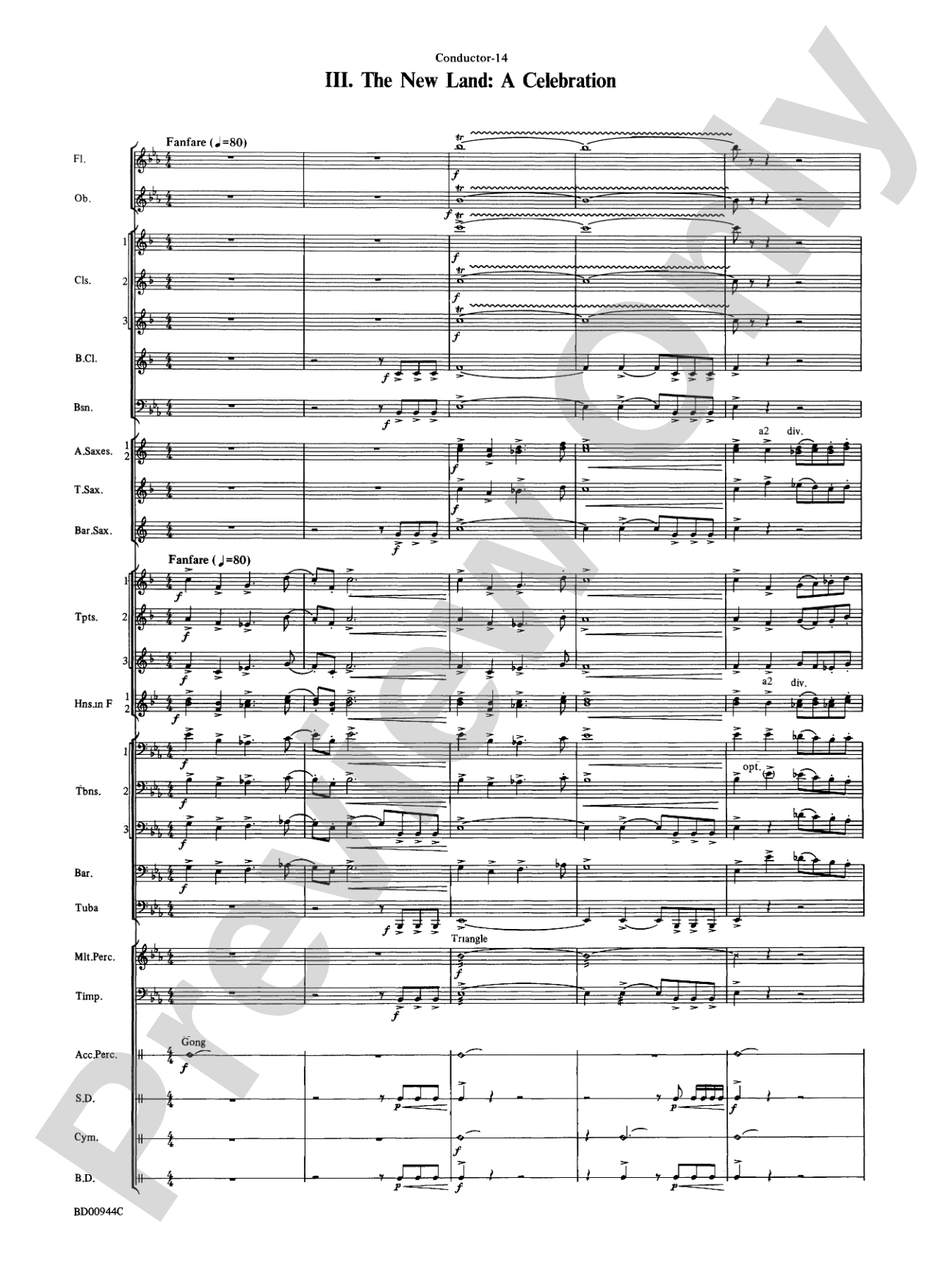 Discovery 1492: Concert Band Conductor Score & Parts