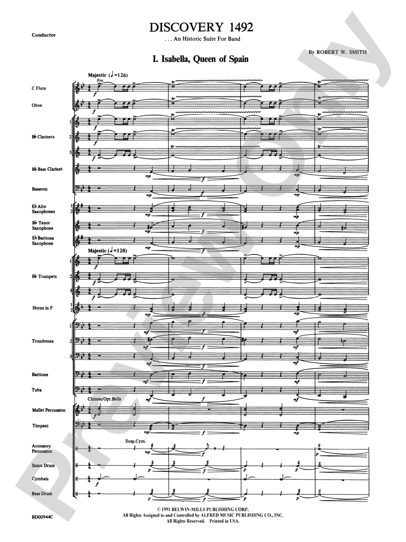 Discovery 1492: Concert Band Conductor Score & Parts