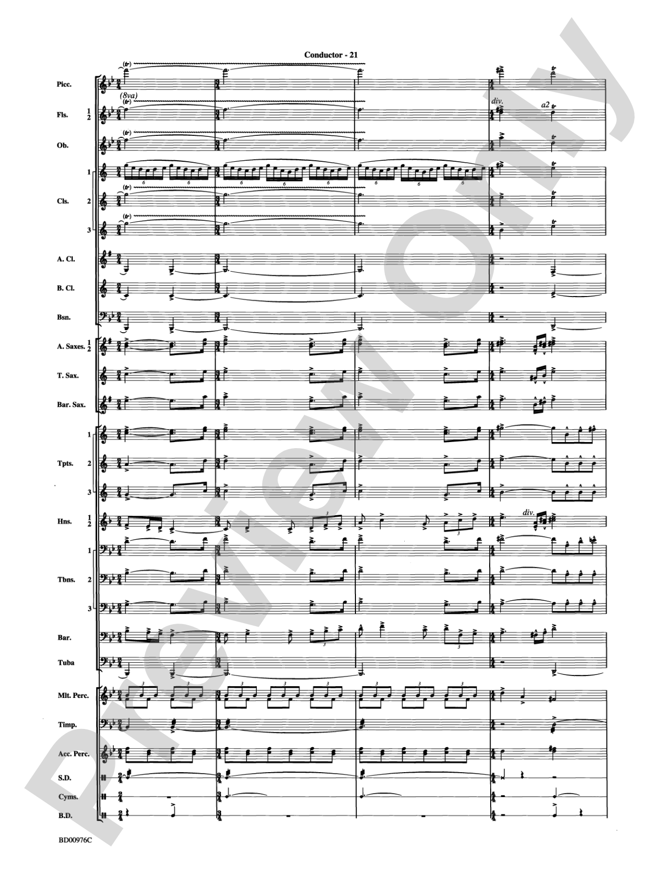 Covenant: Concert Band Conductor Score & Parts