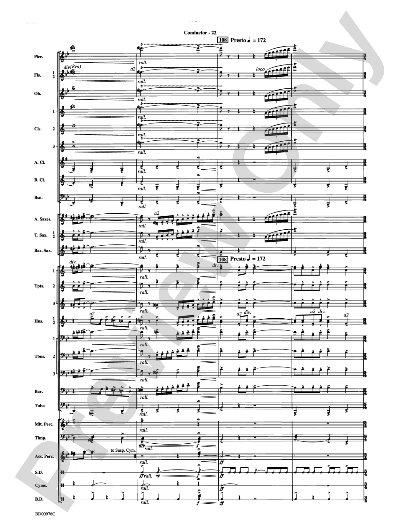 Covenant: Concert Band Conductor Score & Parts