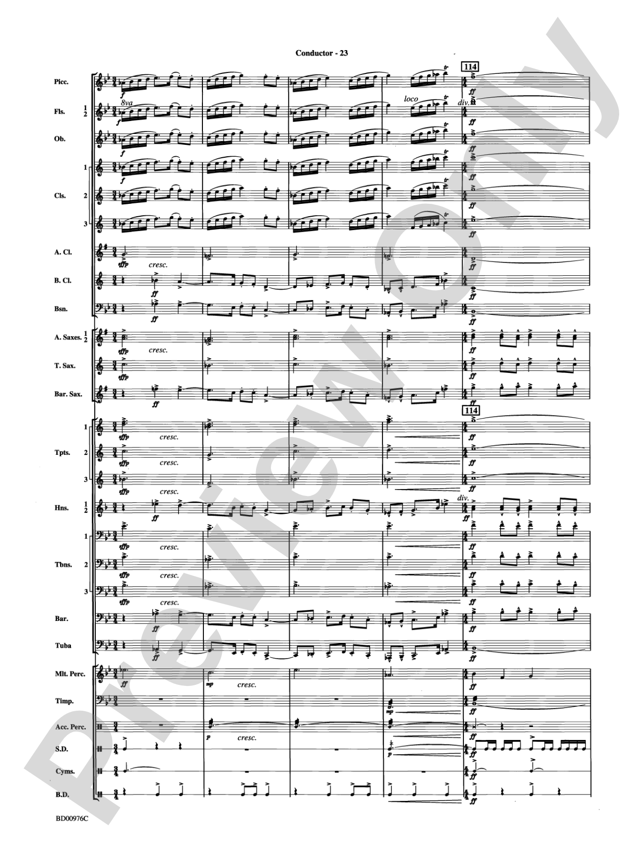 Covenant: Concert Band Conductor Score & Parts