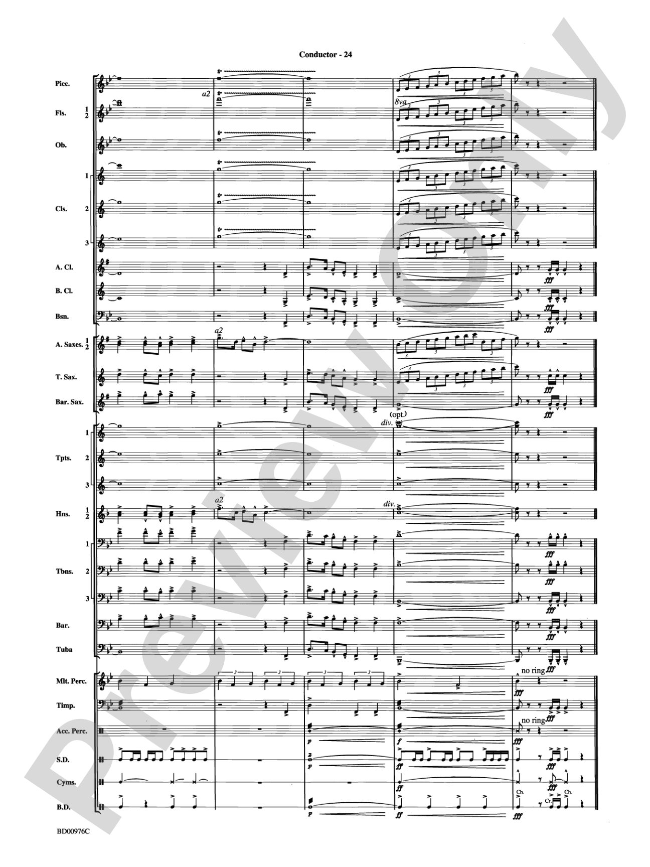 Covenant: Concert Band Conductor Score & Parts