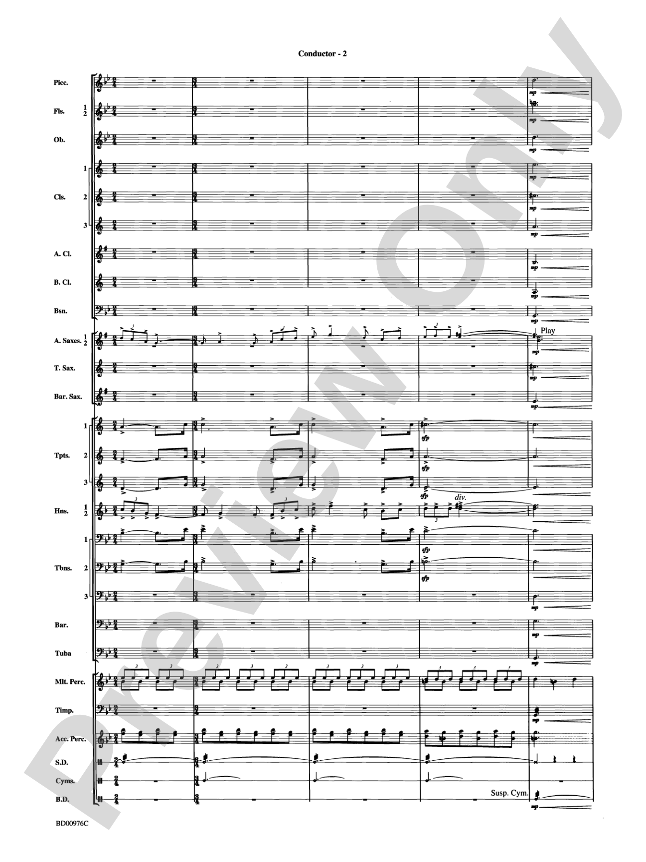 Covenant: Concert Band Conductor Score & Parts
