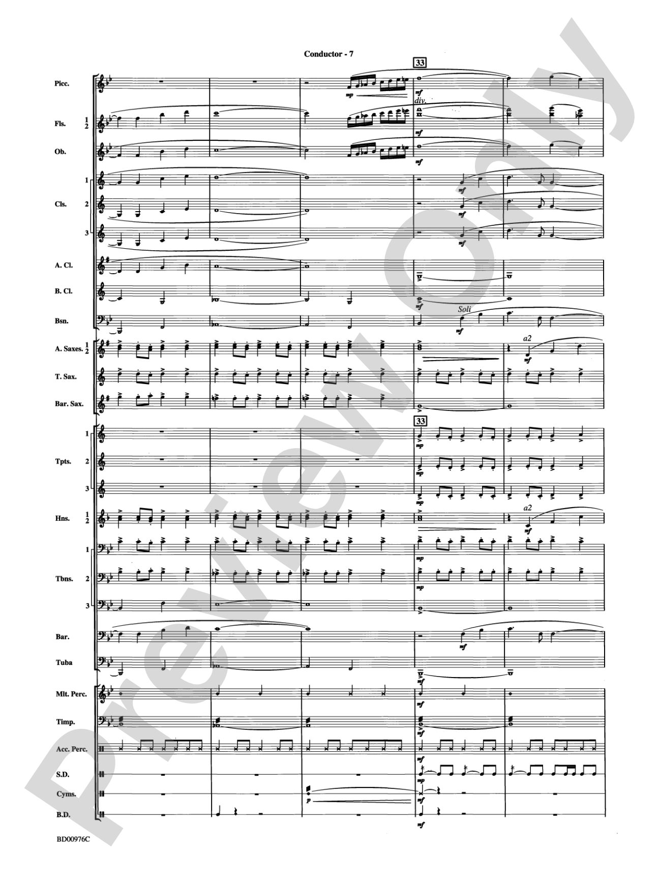 Covenant: Concert Band Conductor Score & Parts