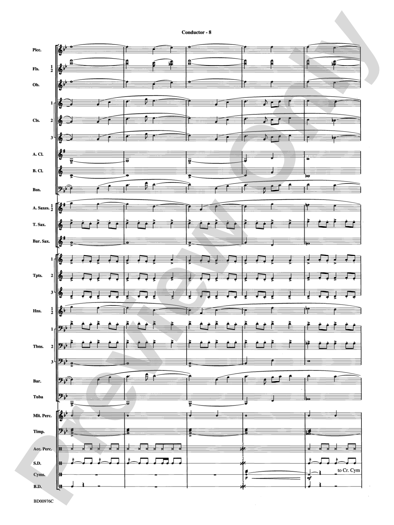 Covenant: Concert Band Conductor Score & Parts