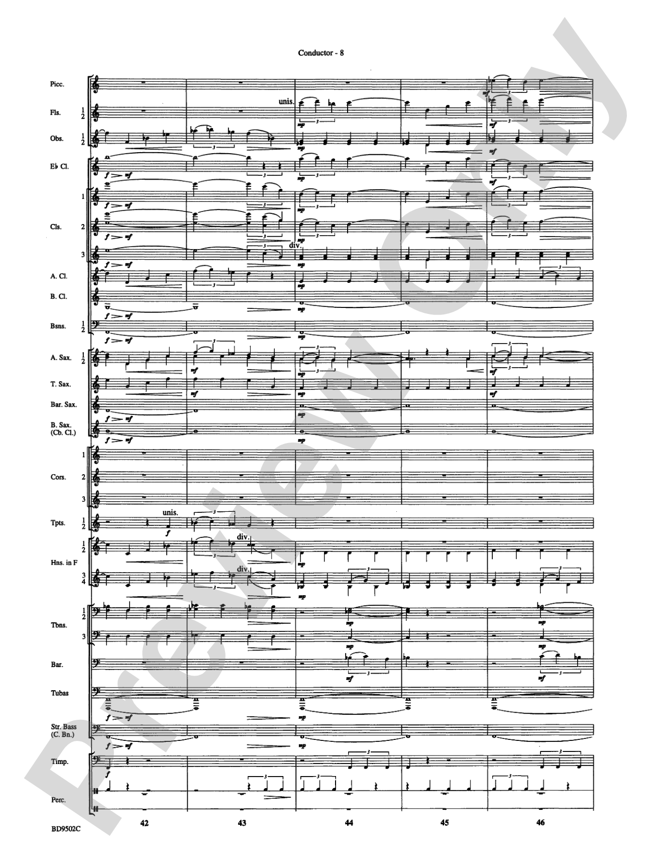 Symphony No. 3 for Band: Score