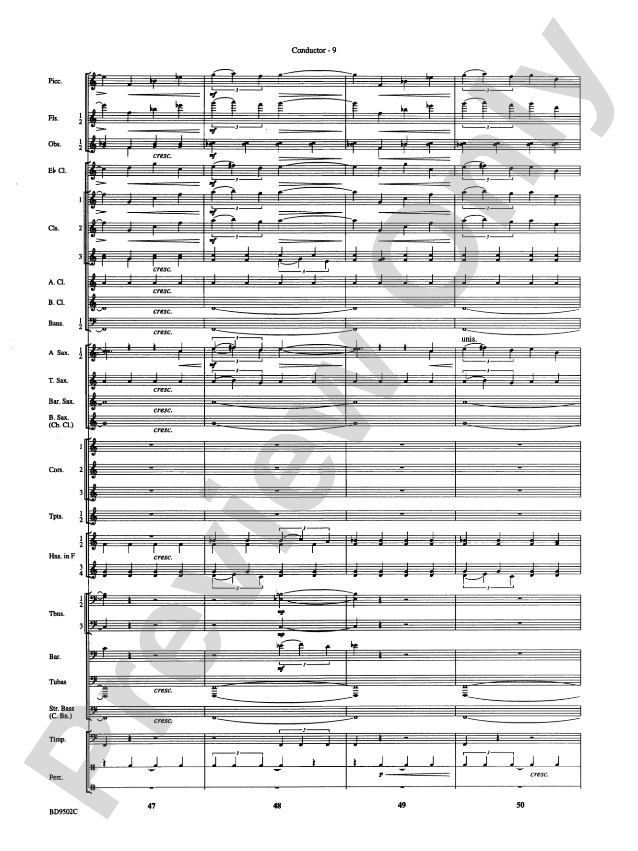 Symphony No. 3 for Band: Score