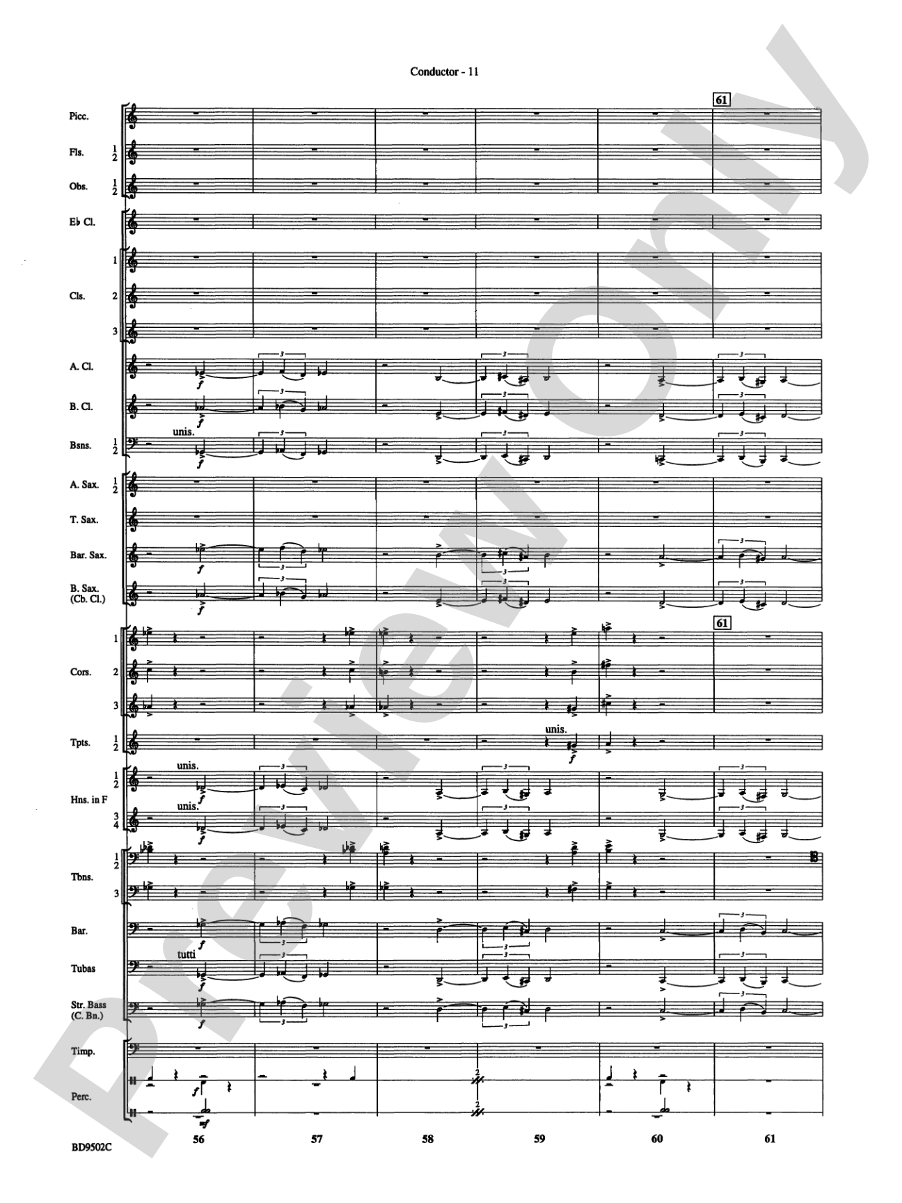 Symphony No. 3 for Band: Score