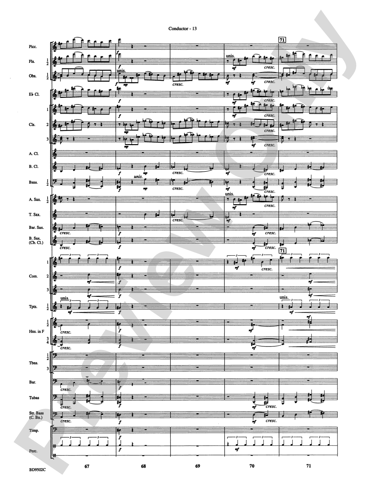 Symphony No. 3 for Band: Score