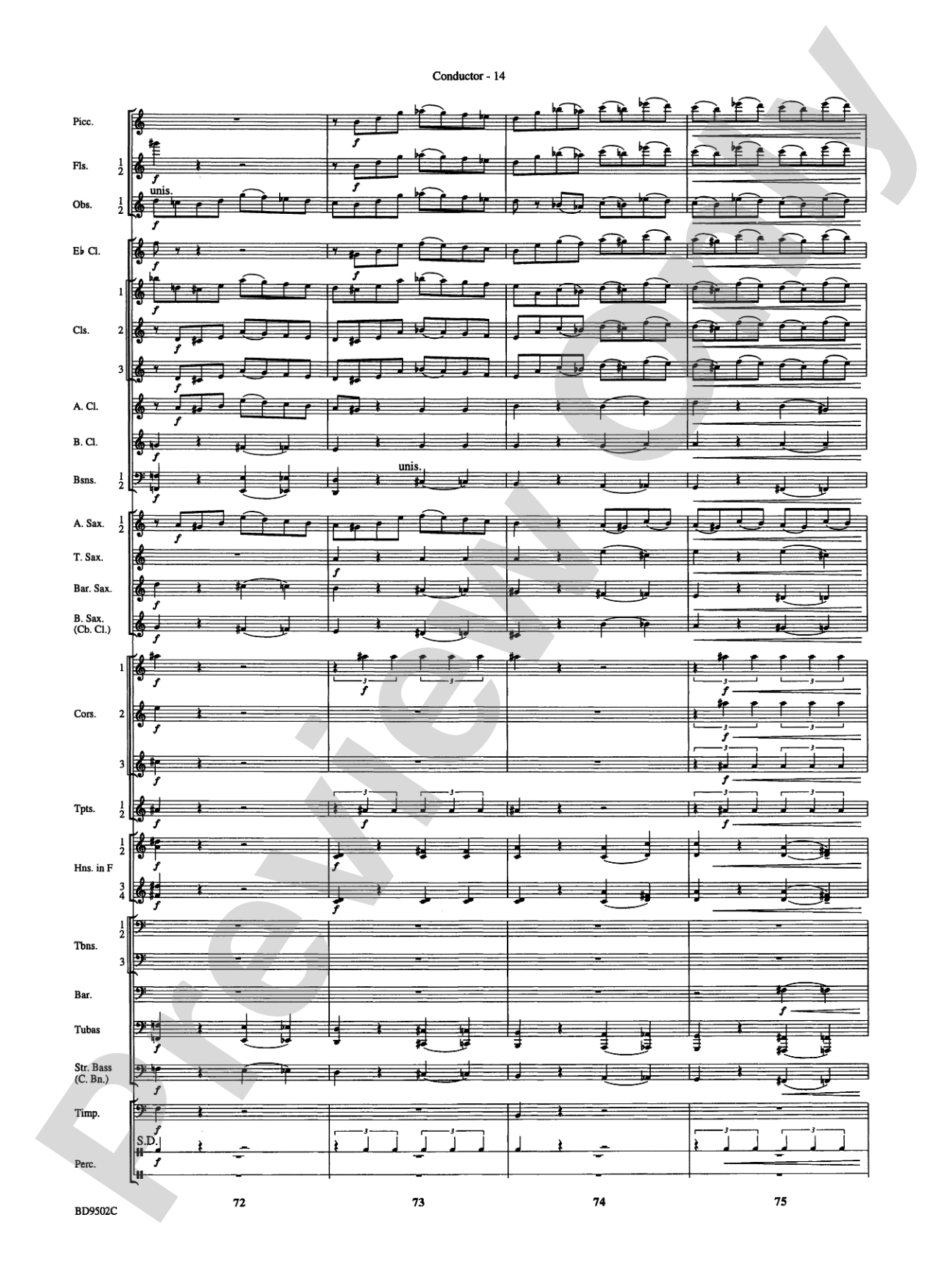Symphony No. 3 for Band: Score