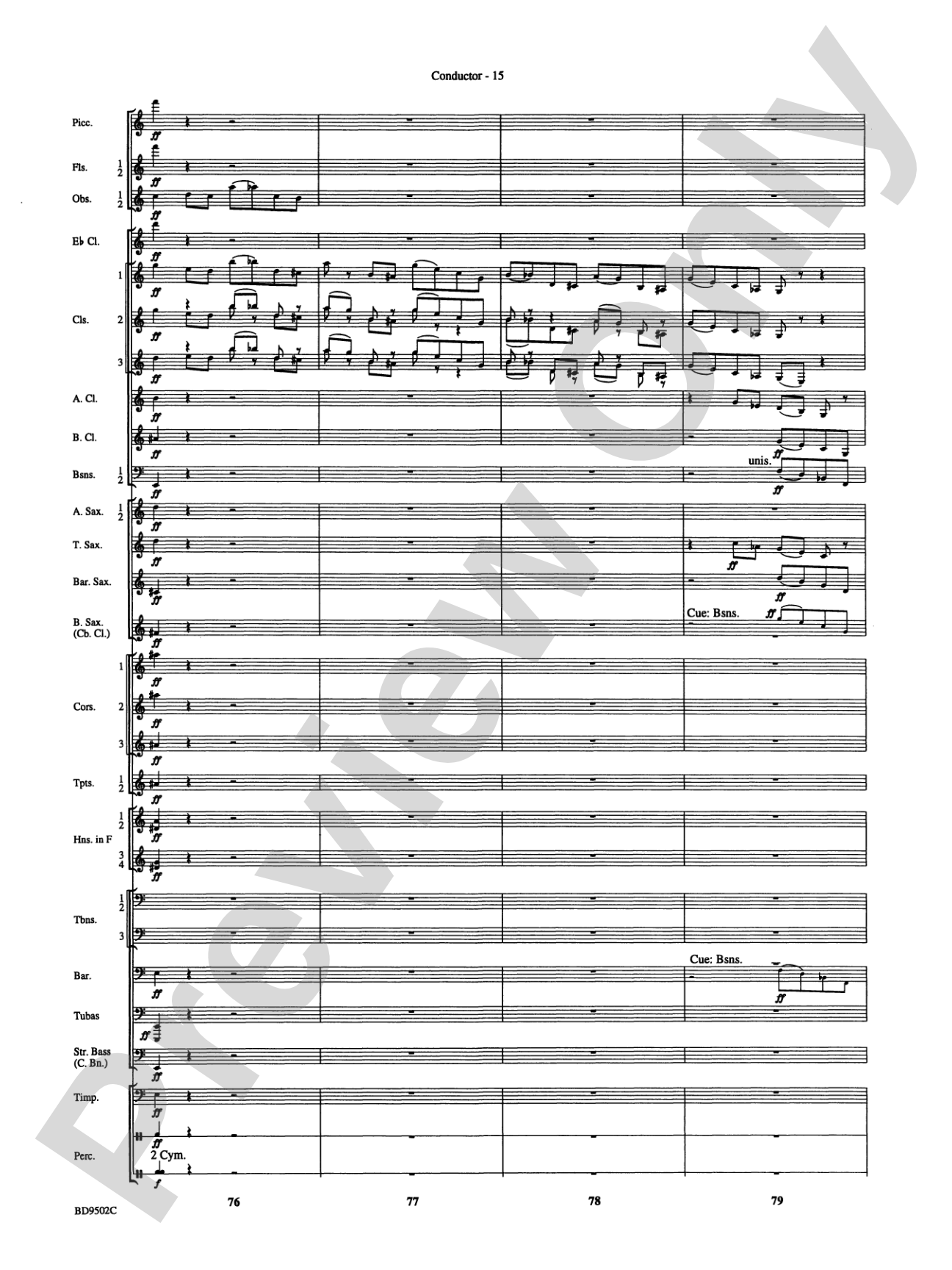 Symphony No. 3 for Band: Score